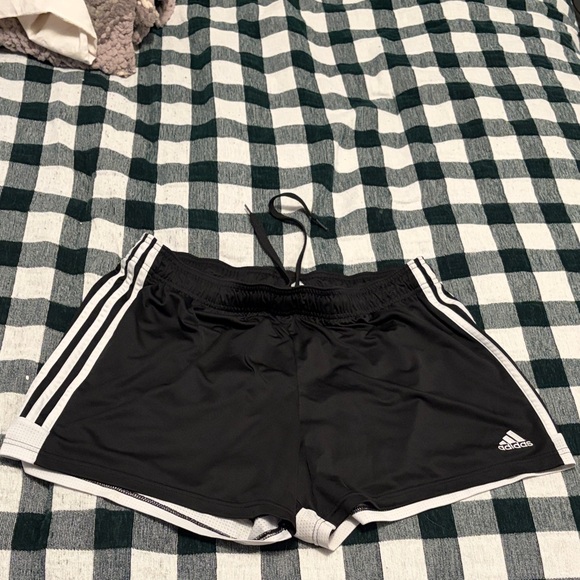 adidas Pants - Adidas Women's Black and White Athletic Shorts